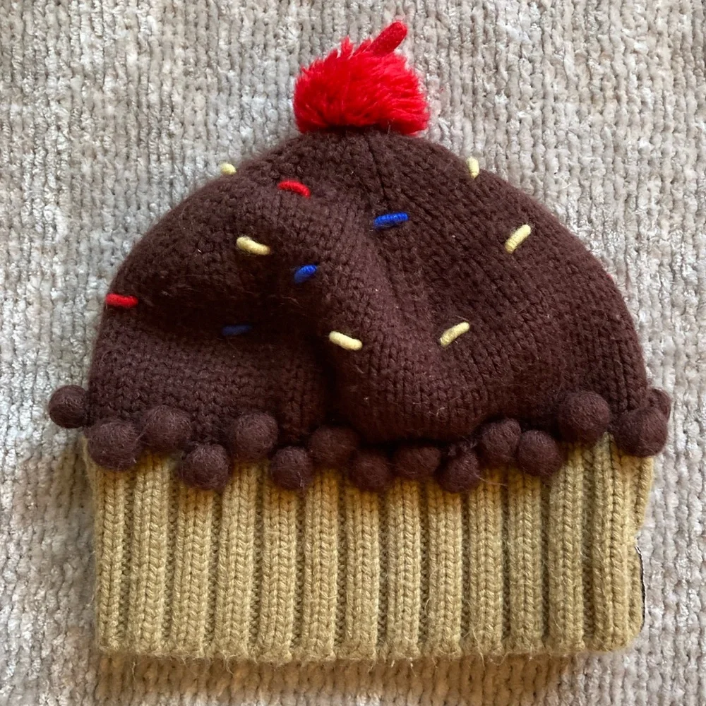 Neff Cupcake Hat Beanie With Sprinkles and‎ Cherry Kids Womens One Size